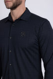 Barabas Wholesale Men's Patterned Plaid Stretch Long Sleeve Shirts 5B23 Black