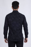 Barabas Wholesale Men's Embroidered Sequins Collar Long Sleeve Shirts 5B41 Black