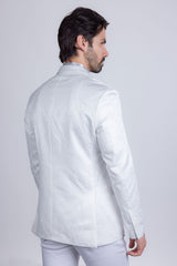Barabas Wholesale Men's Floral Design Luxury Prom Notch Lapel Blazer 5BL01 White