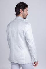 Barabas Wholesale Men's Floral Design Luxury Prom Notch Lapel Blazer 5BL01 White