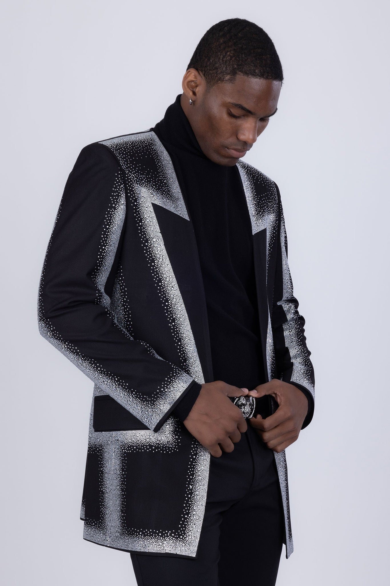 Barabas Wholesale Men's Rhinestone Design Luxury Prom Collarless Blazer ...
