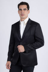 Barabas Wholesale Men's Matte Notch Lapel Casual Blazer 5BL11 Black