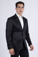 Barabas Wholesale Men's Matte Notch Lapel Casual Blazer 5BL11 Black
