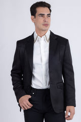 Barabas Wholesale Men's Matte Notch Lapel Casual Blazer 5BL11 Black