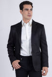 Barabas Wholesale Men's Matte Notch Lapel Casual Blazer 5BL11 Black