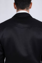 Barabas Wholesale Men's Matte Notch Lapel Casual Blazer 5BL11 Black