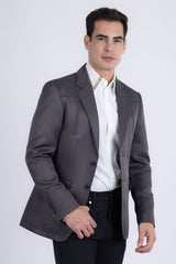 Barabas Wholesale Men's Matte Notch Lapel Casual Blazer 5BL11 Charcoal