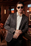 Barabas Wholesale Men's Matte Notch Lapel Casual Blazer 5BL11 Charcoal