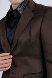 Barabas Wholesale Men's Matte Notch Lapel Casual Blazer 5BL11 Coffee