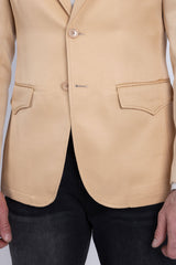 Barabas Wholesale Men's Matte Notch Lapel Casual Blazer 5BL11 Gold