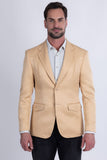 Barabas Men's Matte Notch Lapel Casual Blazer 5BL11 Beige