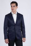 Barabas Wholesale Men's Matte Notch Lapel Casual Blazer 5BL11 Navy