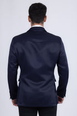 Barabas Wholesale Men's Matte Notch Lapel Casual Blazer 5BL11 Navy