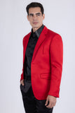 Barabas Wholesale Men's Matte Notch Lapel Casual Blazer 5BL11 red