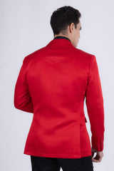 Barabas Wholesale Men's Matte Notch Lapel Casual Blazer 5BL11 Red