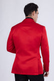 Barabas Wholesale Men's Matte Notch Lapel Casual Blazer 5BL11 Red