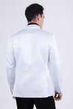 Barabas Wholesale Men's Matte Notch Lapel Casual Blazer 5BL11 White