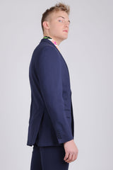 Barabas Wholesale Men's Brushed Cotton Notch Lapel Casual Blazer 5BL200 Navy