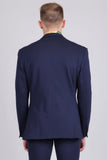 Barabas Wholesale Men's Brushed Cotton Notch Lapel Casual Blazer 5BL200 Navy
