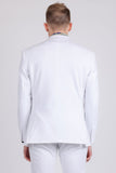 Barabas Wholesale Men's Brushed Cotton Notch Lapel Casual Blazer 5BL200 White