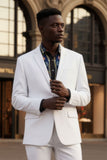 Barabas Wholesale Men's Brushed Cotton Notch Lapel Casual Blazer 5BL200 White
