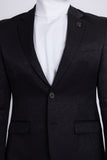 Barabas Wholesale Men's Floral Geometric Design Notch Lapel Blazer 5BL21 Black