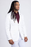Barabas Wholesale Men's Floral Geometric Design Notch Lapel Blazer 5BL21 White