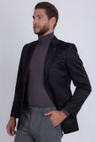 Barabas Wholesale Men's Floral Pattern Notch Lapel Casual Blazer 5BL24 Black