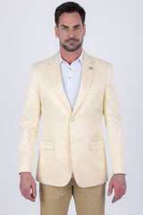 Barabas Wholesale Men's Floral Pattern Notch Lapel Casual Blazer 5BL24 Banana