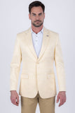Barabas Wholesale Men's Floral Pattern Notch Lapel Casual Blazer 5BL24 Banana