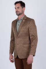 Barabas Wholesale Men's Floral Pattern Notch Lapel Casual Blazer 5BL24 Bronze