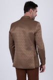 Barabas Wholesale Men's Floral Pattern Notch Lapel Casual Blazer 5BL24 Golden Brown