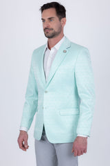 Barabas Wholesale Men's Floral Pattern Notch Lapel Casual Blazer 5BL24 Mint