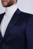 Barabas Wholesale Men's Floral Pattern Notch Lapel Casual Blazer 5BL24 Navy