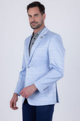 Barabas Wholesale Men's Floral Pattern Notch Lapel Casual Blazer 5BL24 Blue