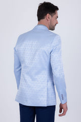 Barabas Wholesale Men's Floral Pattern Notch Lapel Casual Blazer 5BL24 Blue