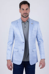 Barabas Wholesale Men's Floral Pattern Notch Lapel Casual Blazer 5BL24 Blue