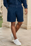 Barabas Men's Paisley Stretch Lightweight Drawstring Shorts 5BSP02 Navy