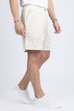 Barabas Wholesale Men's Paisley Stretch Lightweight Drawstring Shorts 5BSP02 White