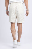 Barabas Wholesale Men's Paisley Stretch Lightweight Drawstring Shorts 5BSP02 White