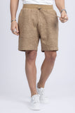 Barabas Men's Paisley Stretch Lightweight Drawstring Shorts 5BSP02 Brown