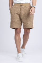 Barabas Wholesale Men's Paisley Stretch Lightweight Drawstring Shorts 5BSP02 Camel