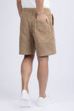 Barabas Men's Paisley Stretch Lightweight Drawstring Shorts 5BSP02 Camel
