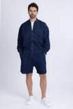 Barabas Men's Paisley Stretch Lightweight Drawstring Shorts 5BSP02 Navy