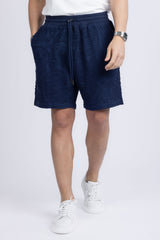 Barabas Wholesale Men's Paisley Stretch Lightweight Drawstring Shorts 5BSP02 Navy