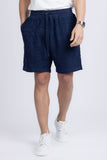 Barabas Men's Paisley Stretch Lightweight Drawstring Shorts 5BSP02 Navy