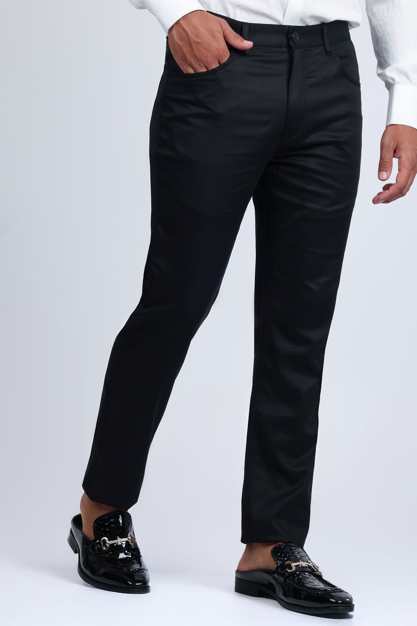 Barabas Wholesale Men's Casual Solid Color Basic Essential Dress Pants 5CP01 Black
