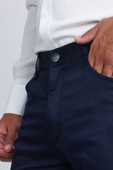 Barabas Men's Casual Solid Color Basic Essential Dress Pants 5CP01 Blue