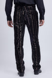 Barabas Wholesale Men's Sequin Shiny Stretch Casual Slim Fit Pants 5CP16 Black