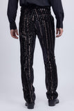 Barabas Men's Sequin Shiny Stretch Casual Slim Fit Pants 5CP16 Black